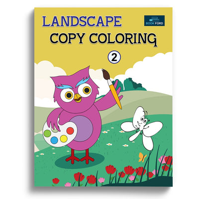 Landscape Copy Coloring Book 2 For Kids with Landscape theme