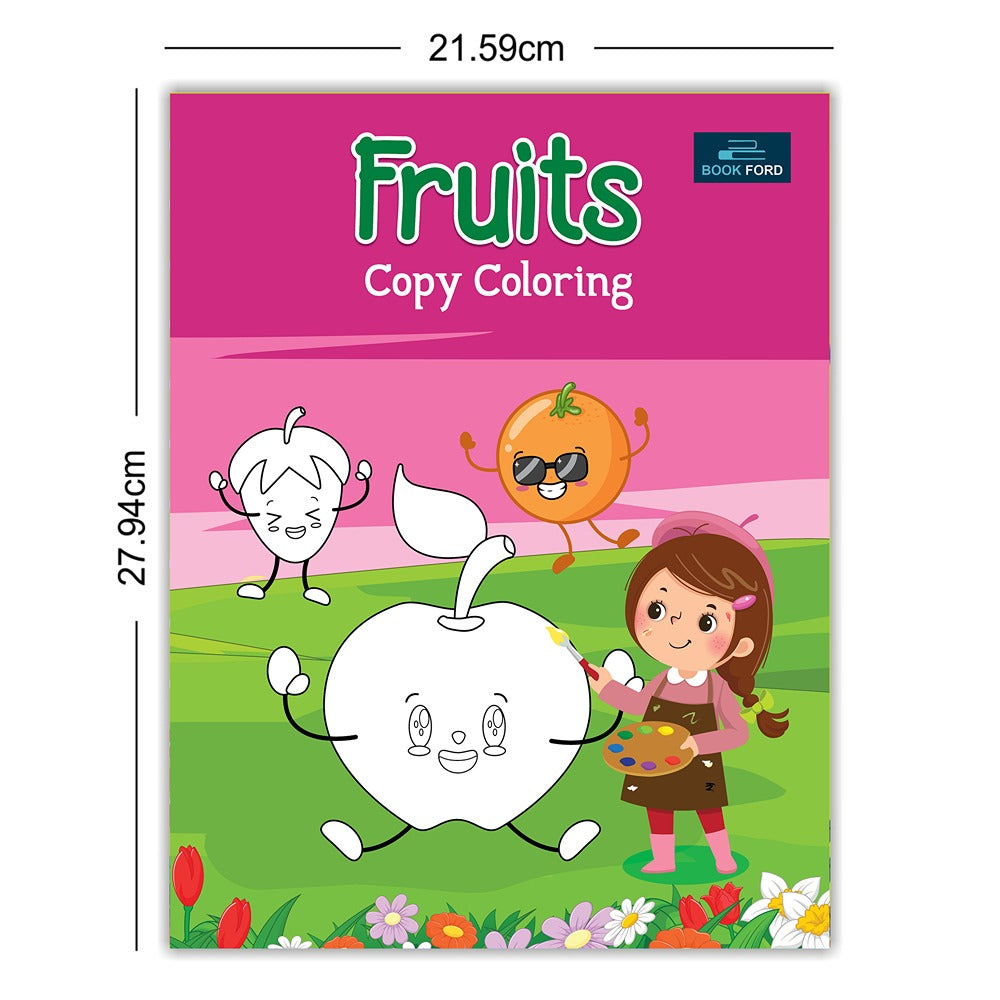 Fruits Copy Coloring Books For Kids