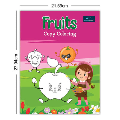 Fruits Copy Coloring Books For Kids