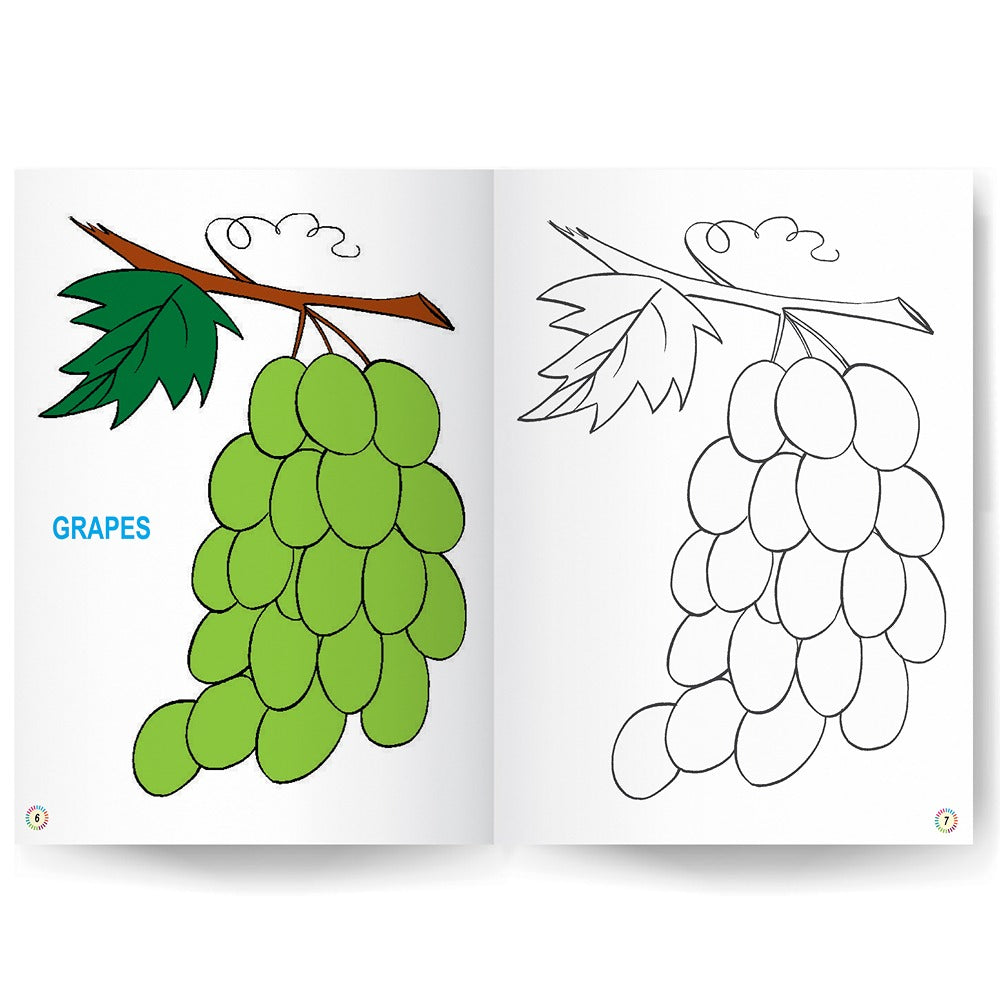 Fruits Copy Coloring Books For Kids