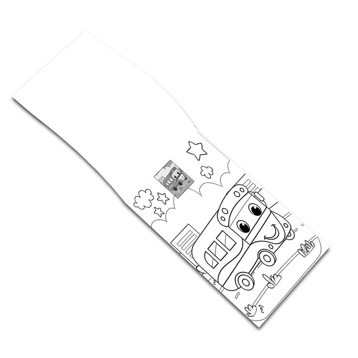 Sticker & Coloring Book - Transport Coloring Book For Kids