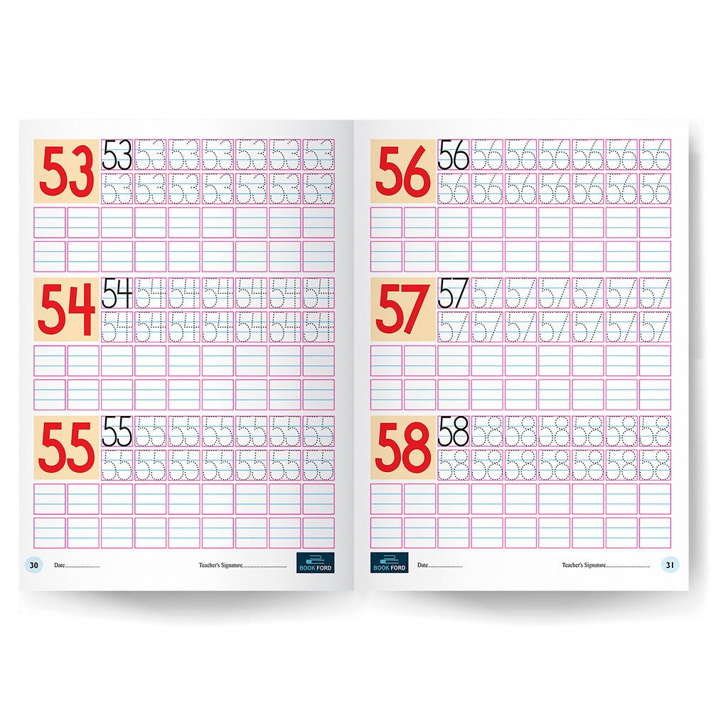 Writing Book Of Numbers 1-100 For Kids