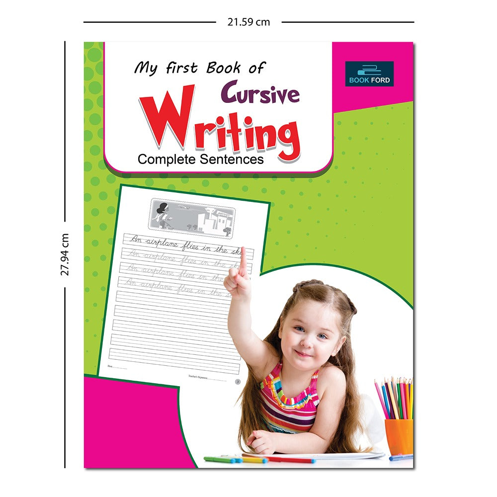 My First Book of Cursive Writing - Complete Sentences Books For Kids