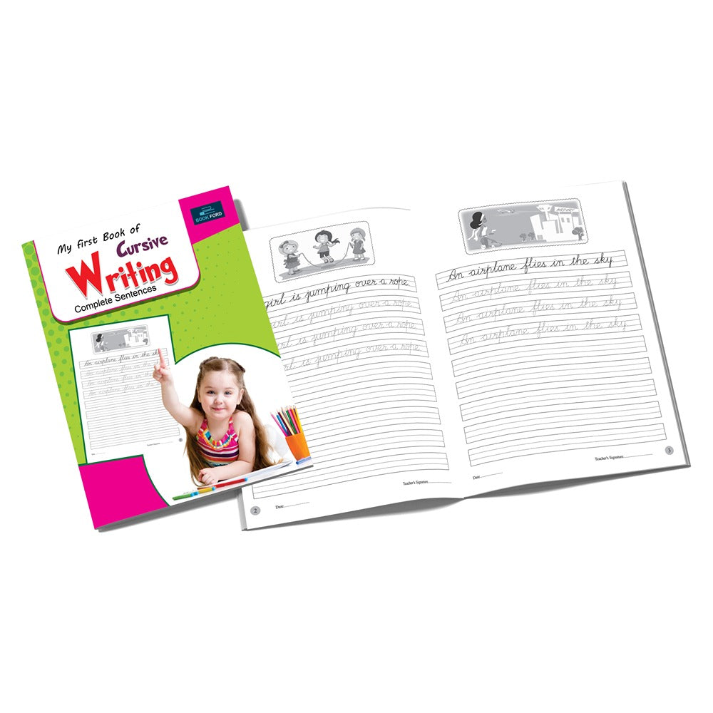 My First Book of Cursive Writing - Complete Sentences Books For Kids