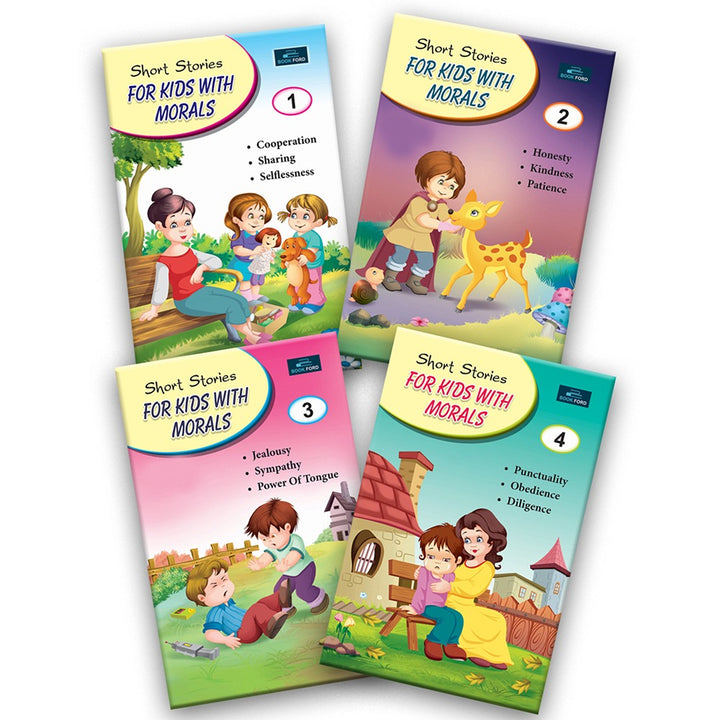 Short Stories for Kids with Morals - Set of 4 Books for Kids