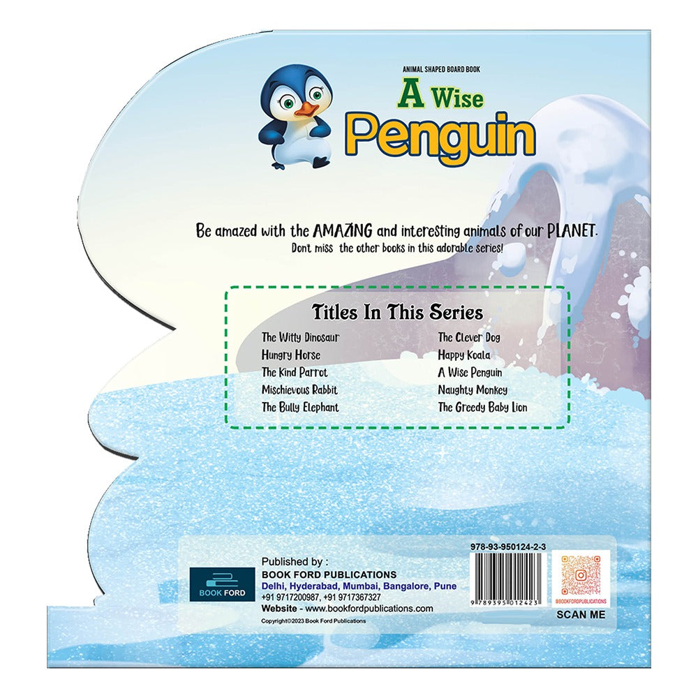 Wise Penguin Animal Shaped Story Board Book - Engaging and Educational Stories for Kids