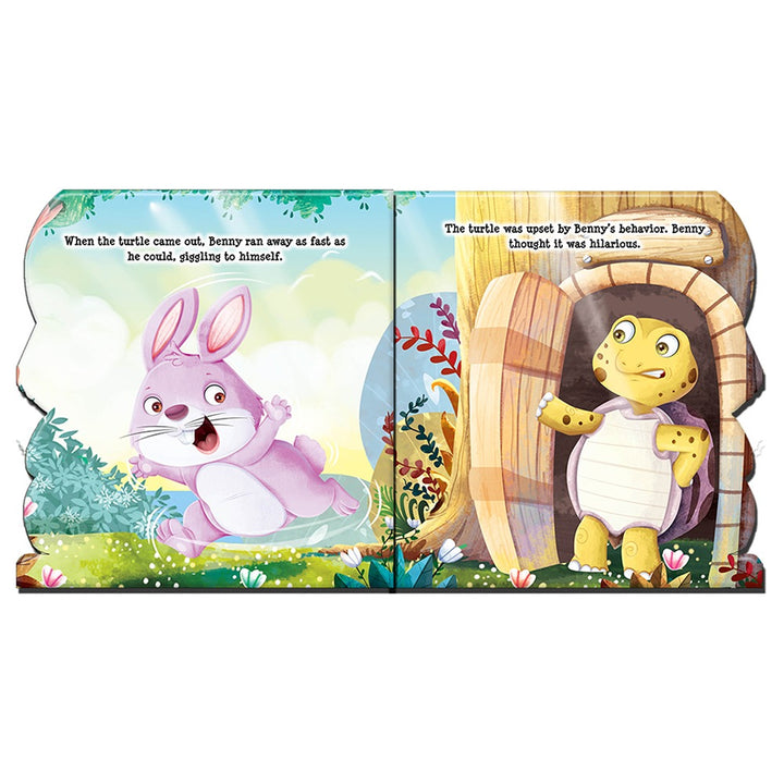 Mischievous Rabbit Animal Shaped Story Board Book - Engaging and Educational Stories for Kids