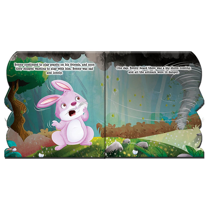 Mischievous Rabbit Animal Shaped Story Board Book - Engaging and Educational Stories for Kids