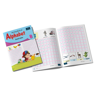 Writing Practice Book For Kids - Set Of 4 Books - Alphabet Capital Letters , Alphabet Small Letters , Numbers 1-20 , And "O' Level Practice Book Patterns Writing