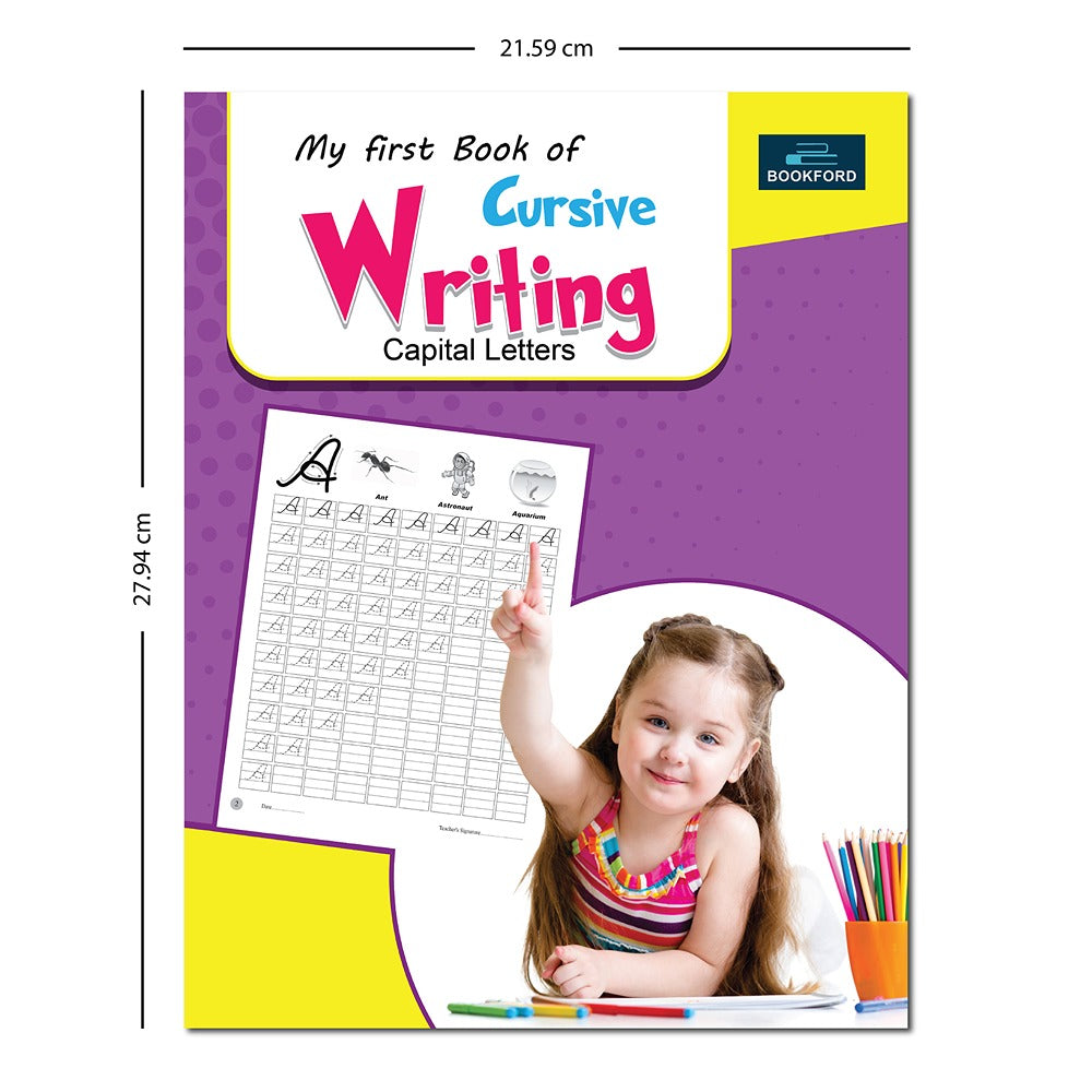 My First Cursive Writing Books For Kids - Set Of 2 Books - Capital Letters , And Small Letters