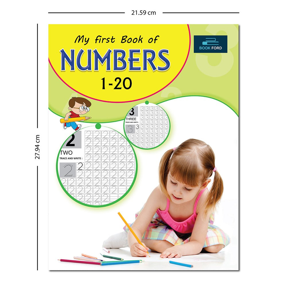 My First Writing Books For Kids - Set Of 2 Books - Capital Letters , Numbers 1-20