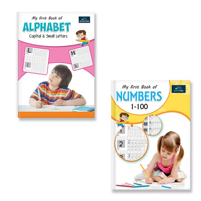 My First Writing Books For Kids - Set Of 2 Books - Small Letters , and Numbers 1-50