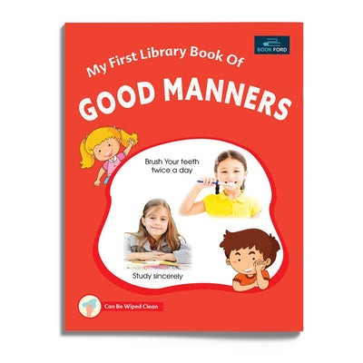 My First Library Books - Set of 4 Books - Colors & Shapes, Body Parts, Good Manners, and Nursery Rhymes For Kids