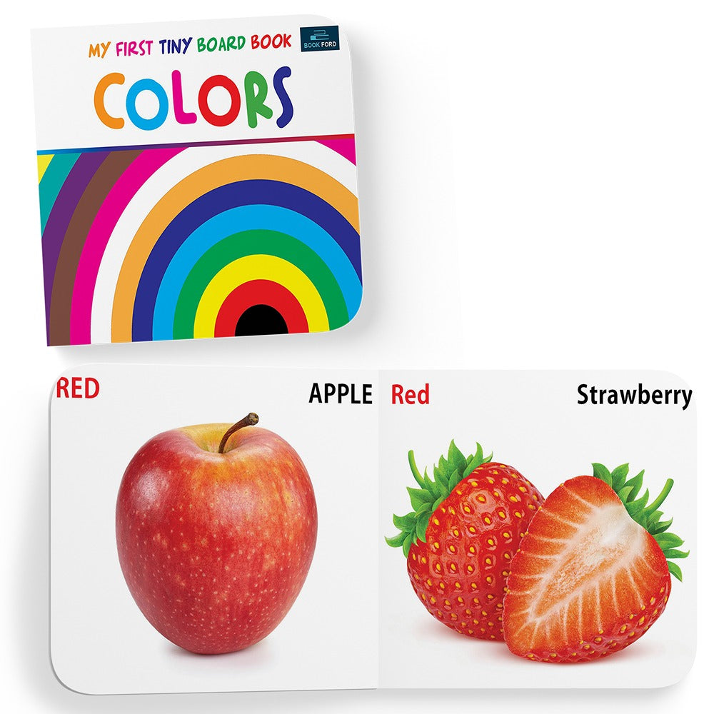 My First Tiny Board Books - Set of 4 Books - Fruits , Vegetables , Colors , and Shapes For Kids