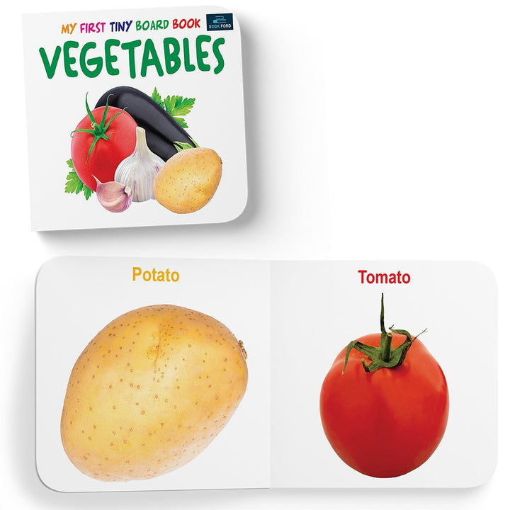 My First Tiny Board Books - Set of 4 Books - Fruits , Vegetables , Colors , and Shapes For Kids