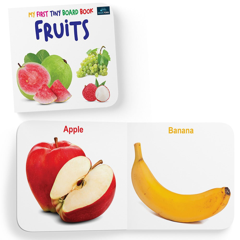 My First Tiny Board Books - Set of 4 Books - Fruits , Vegetables , Colors , and Shapes For Kids