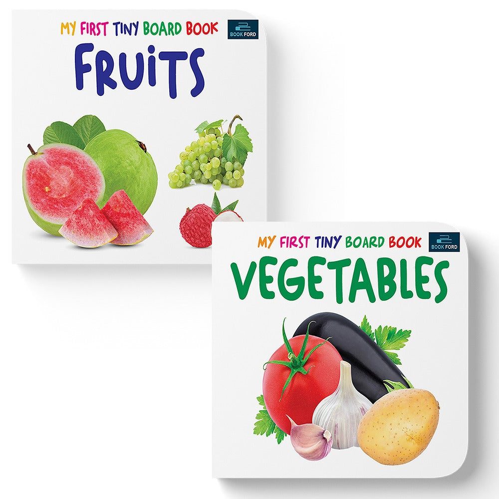 My First Tiny Board Books - Set of 2 Books - Fruits and Vegetables For Kids