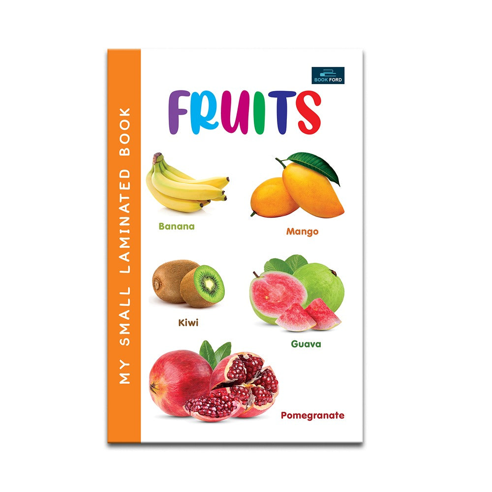 My Small Laminated Books - Set of 3 Books - Fruits , Vegetables, Wild Animals and Domestic Animals For Kids