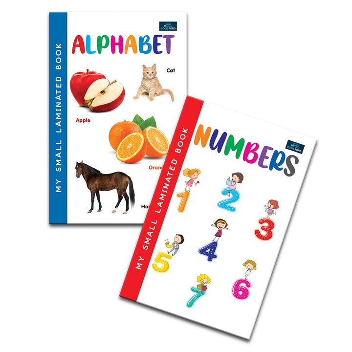 My Small Laminated Books - Set of 2 Books - Alphabet and Numbers For Kids