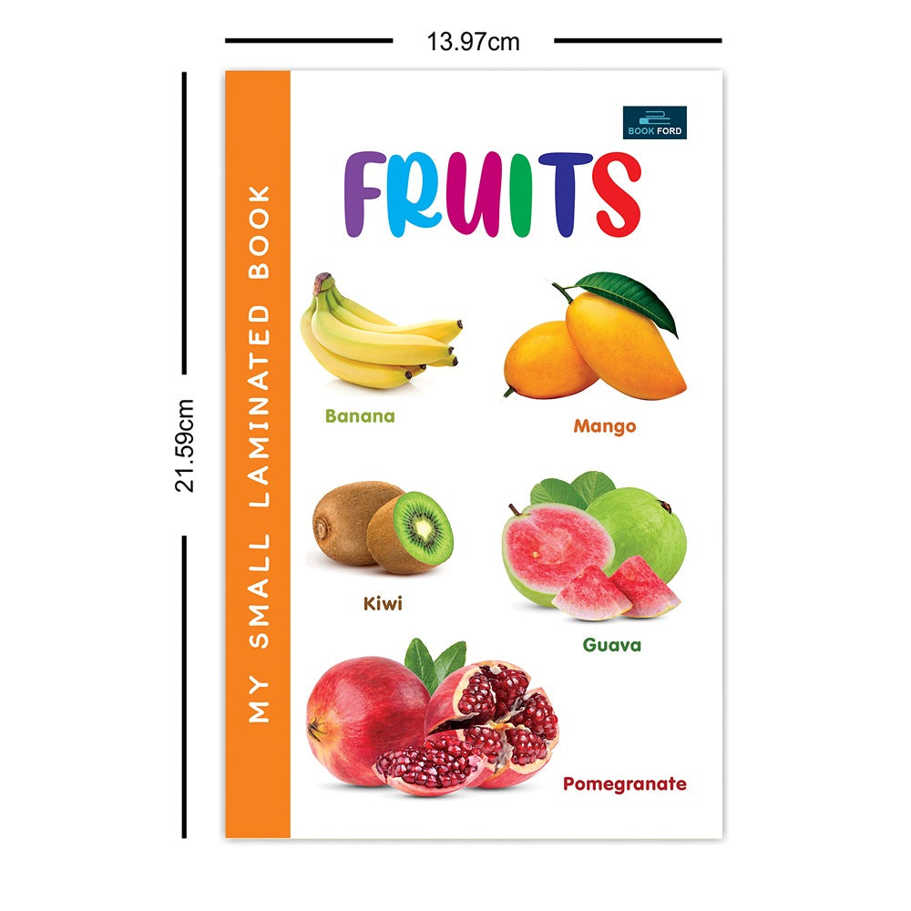 My Small Laminated Books - Set of 2 Books - Fruits and Vegetables For Kids