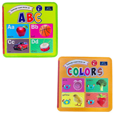 Toddlers Foam Books - Set of 2 Books - English Alphabet and Colors For Kids