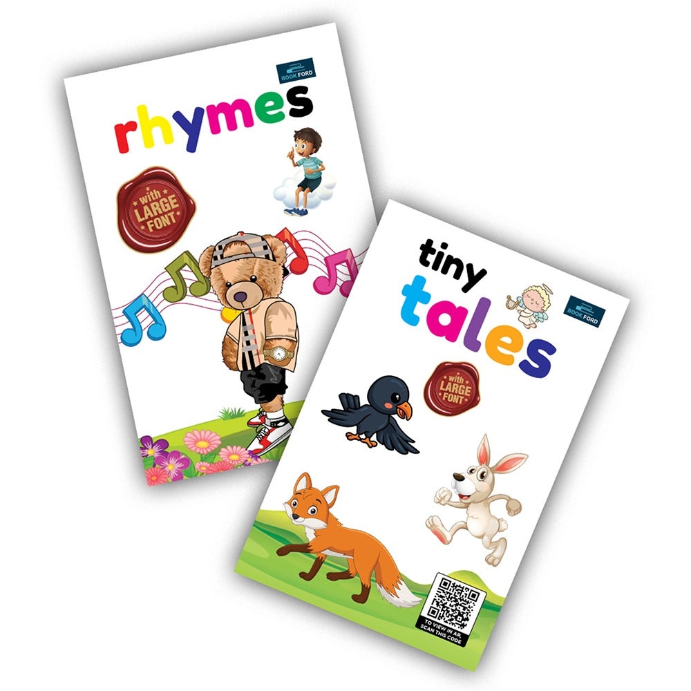 For Little Readings Library Book of - Set of 2 Books - Rhymes and Tiny Tales For Kids