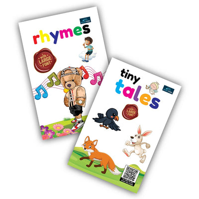 For Little Readings Library Book of - Set of 2 Books - Rhymes and Tiny Tales For Kids