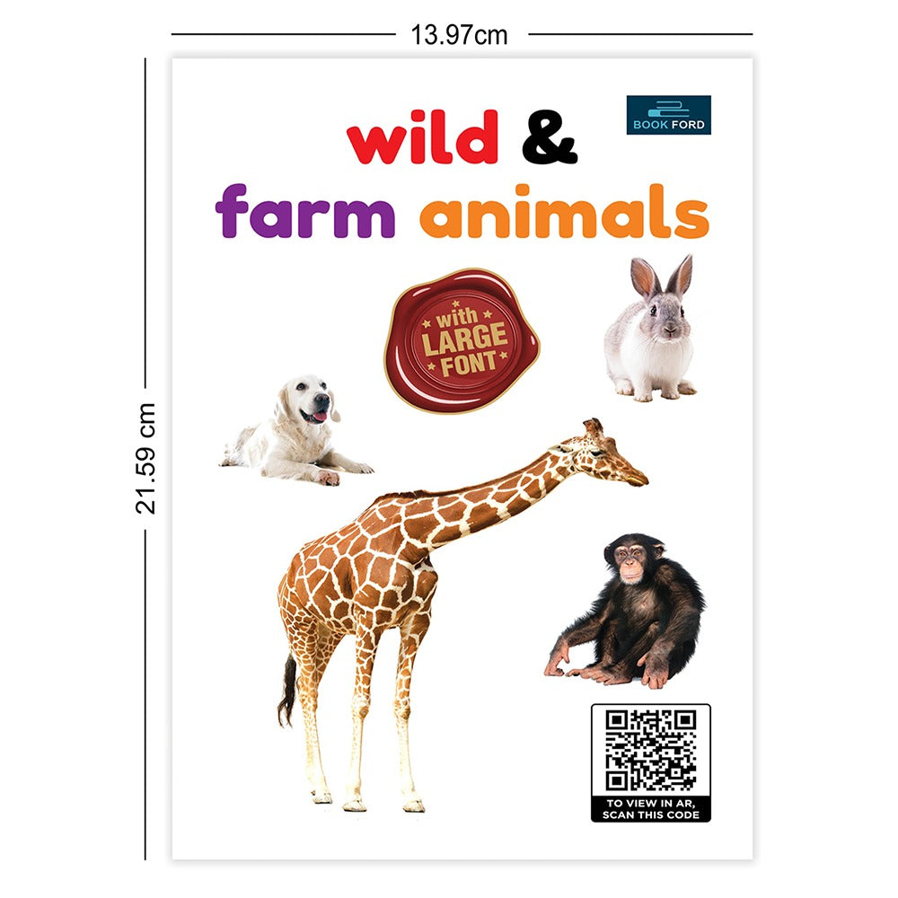 For Little Readings Library Book of - Set of 2 Books - Birds & Aquatic Animals and Wild & Farm Animals For Kids