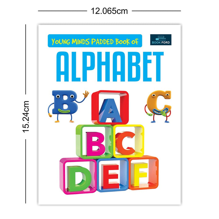 Young Minds padded book for kids - Set of 3 Books - Alphabet, Numbers, and Fruits & Vegetables