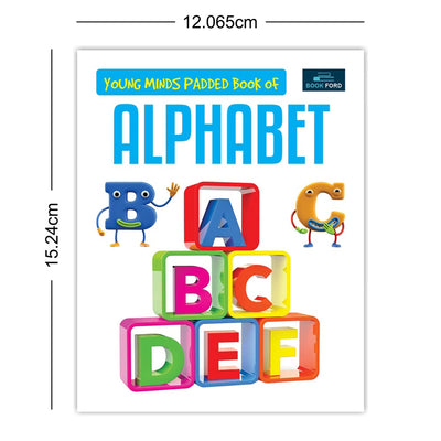 Young Minds padded book for kids - Set of 3 Books - Alphabet, Numbers, and Fruits & Vegetables