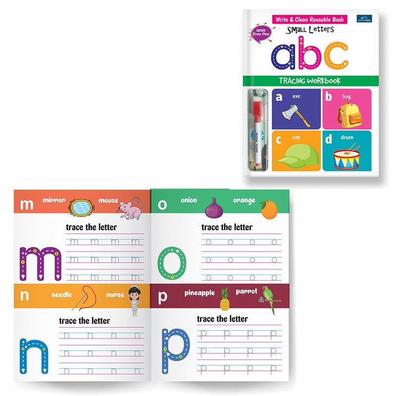 Write & Clean Reusable book - Set of 2 Books - Alphabet (Capital Letters and Small Letters)