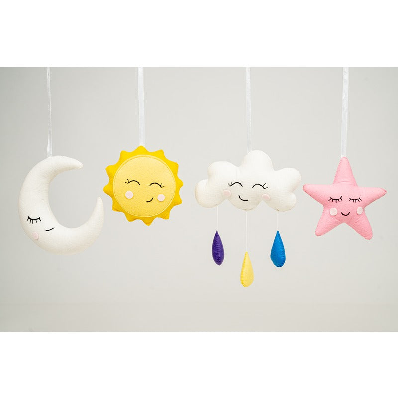 Set of 4 Felt Cloud Theme Hanging Toys (1-24 Months)