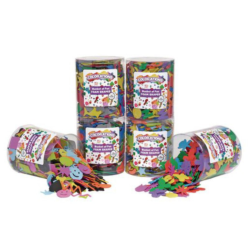 Colorations Fmshapes Buckets of Fun Foam Shapes (Pack 6 & 1)
