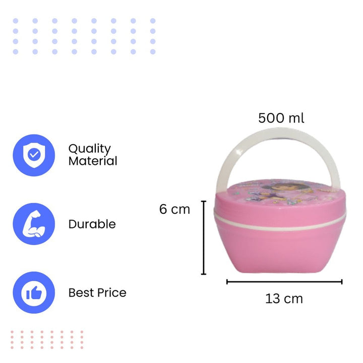 Original Licensed Thermokidz Insulated Inner Steel Lunch Box - Dora (Large)