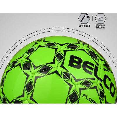 Belco Floro Green Football ( 1 football with needle) (Size 5) | 11+ Years