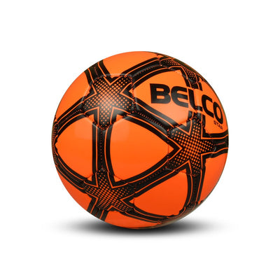 Belco Star Florocent Orange Football (1 football with needle) (Size 3) | 7+ Years