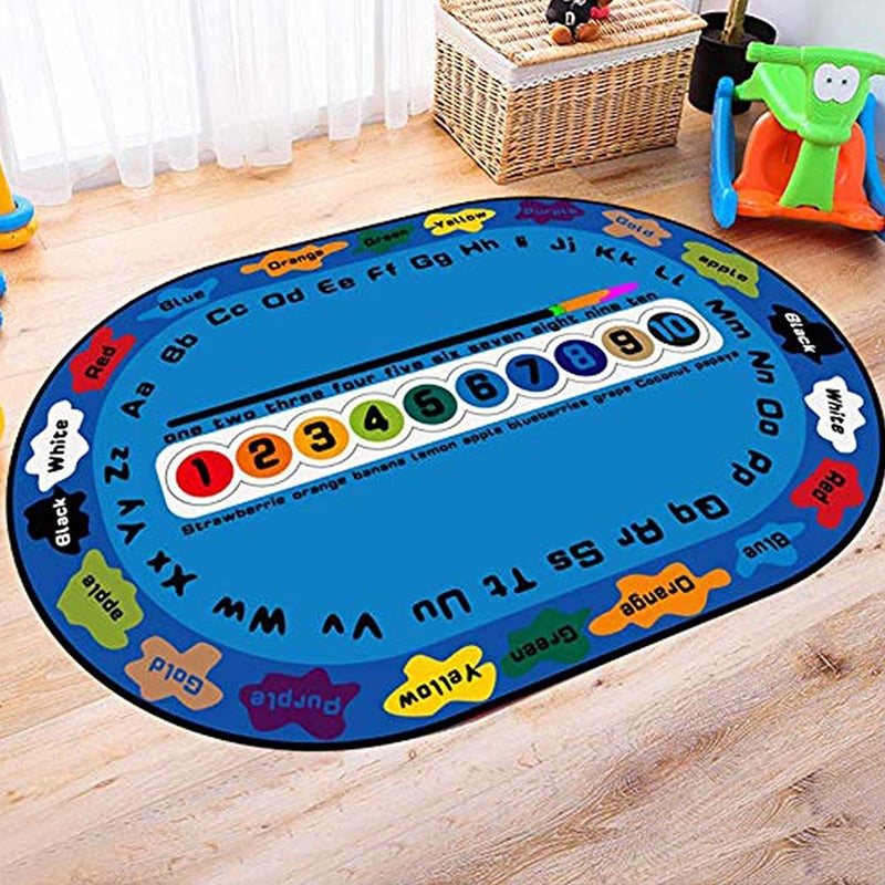 Hop N Play Alphabet Numbers and Shapes Non Slip Soft Rug Mat (2-10 Years)