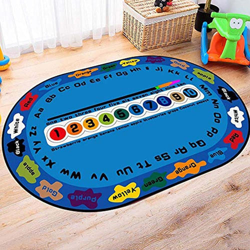 Hop N Play Alphabet Numbers and Shapes Non Slip Soft Rug Mat (2-10 Years)