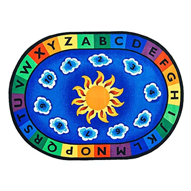 Hop N Play Alphabet Numbers and Shapes Non Slip Soft Rug Mat (2-10 Years)