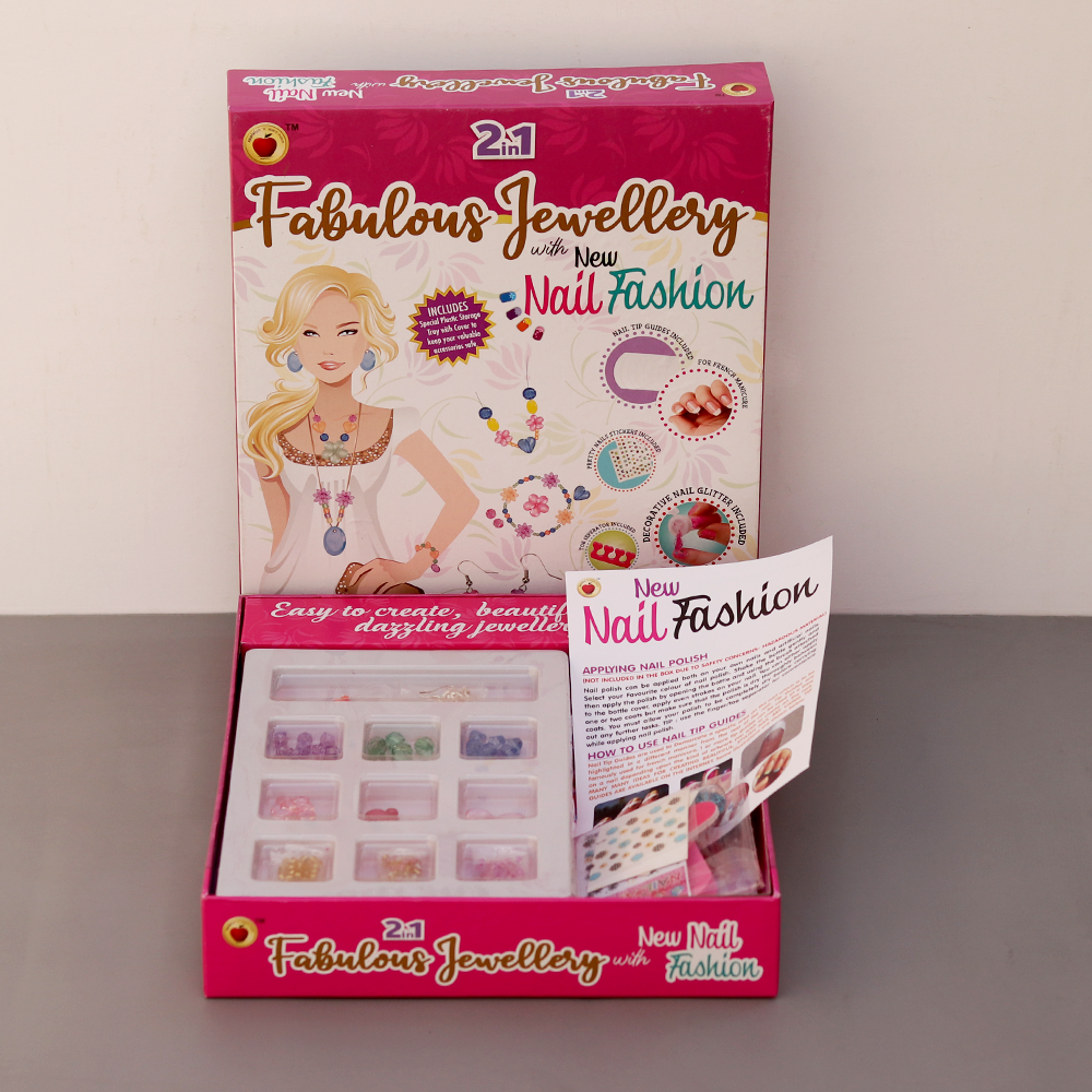 Applefun 'n' learn 2 In 1 DIY Fabulous Jewellery with New Nail Fashion (5-10 Years)