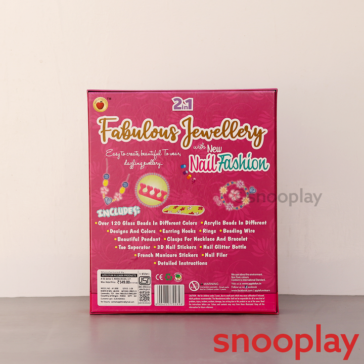 Applefun 'n' learn 2 In 1 DIY Fabulous Jewellery with New Nail Fashion (5-10 Years)