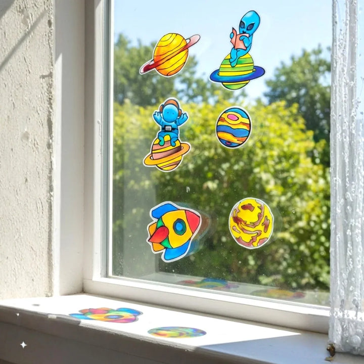 Toykraft Paint Your Own Space Suncatchers | Glass Painting Window Art Kit