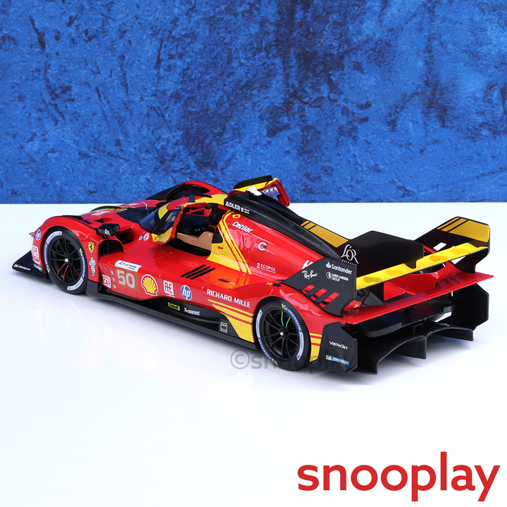 Bburago Original Ferrari 499P 24H LE Mans Champion 2024 Licensed Diecast Car | 1:18 Scale (14 Years till Grown Ups)