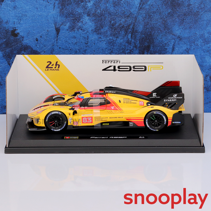 Bburago Original Ferrari 499P Licensed Diecast Car | 1:18 Scale (14 Years till Grown Ups)