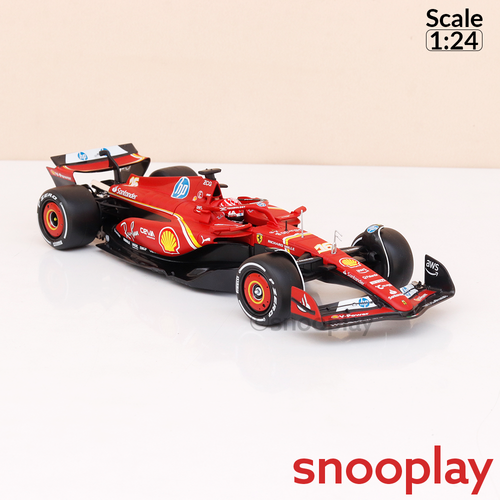 Bburago Original Ferrari SF-24 Charles Leclerc - 2024 Licensed Diecast Car | 1:24 Scale Model (14 Years Till Grown Ups)