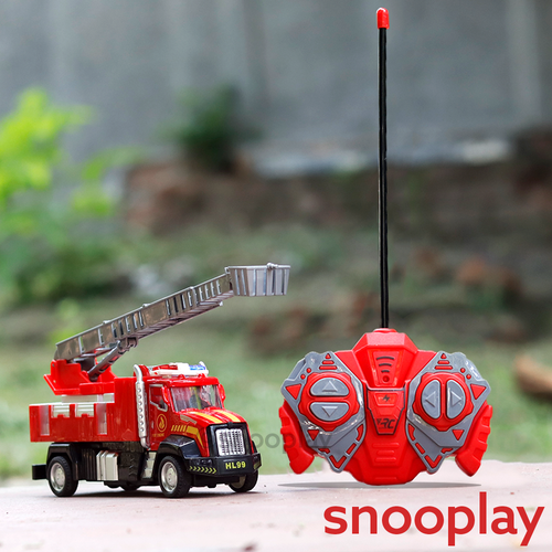 Remote Control City Fire Brigade Toy with Headlights (5-8 Years)