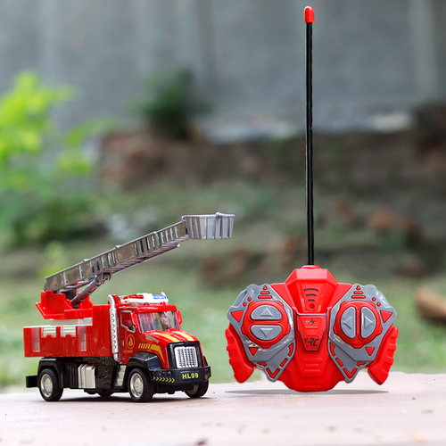 Remote Control City Fire Brigade Toy with Headlights (5-8 Years)