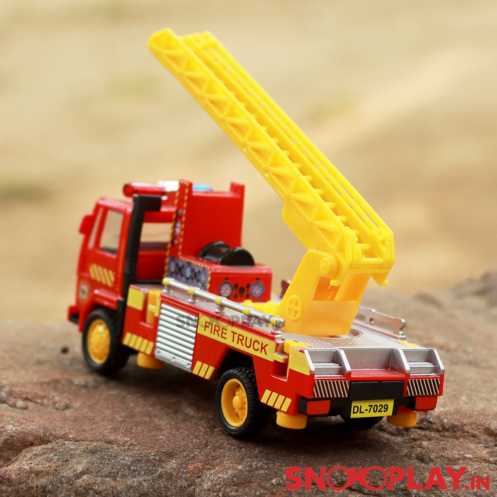 Fire Ladder Pull Back Toy Truck