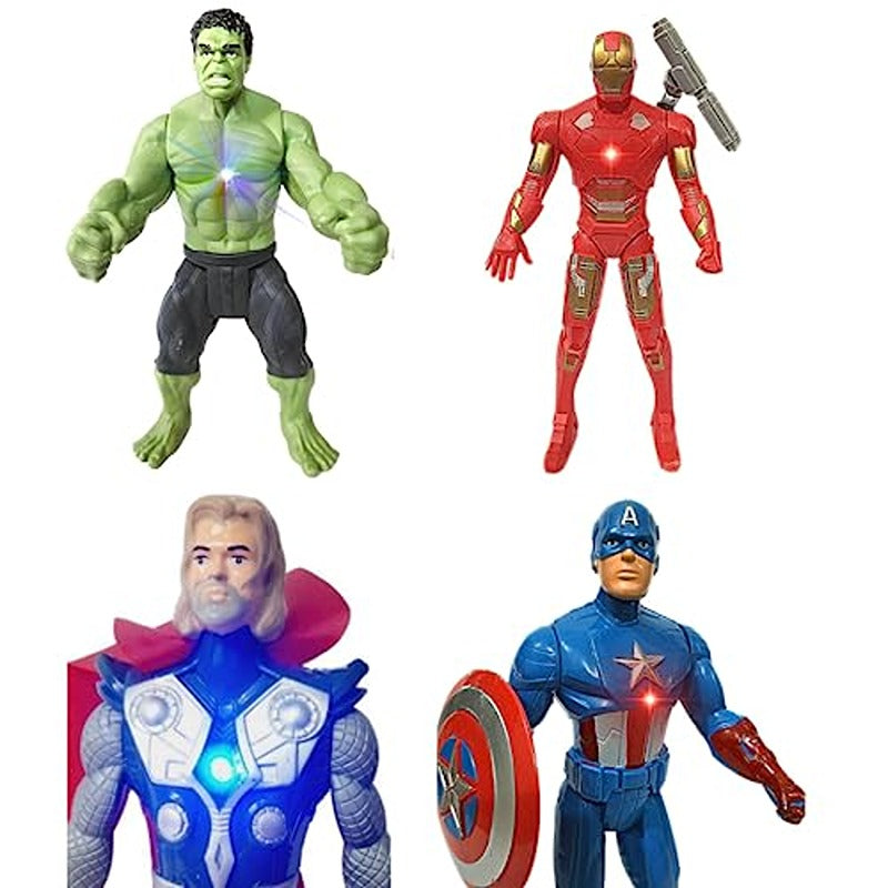Set of 4 Action Figure I Hulk I Captain America I Iron Man I Thor (7 Inch)