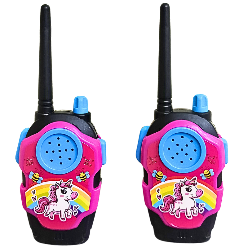 Walkie Talkie Long Range for Home (2 Pcs - 8 Batteries Included) (Unicorn)